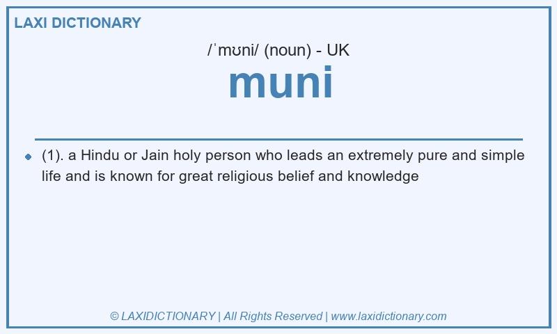 Definition muni in British English