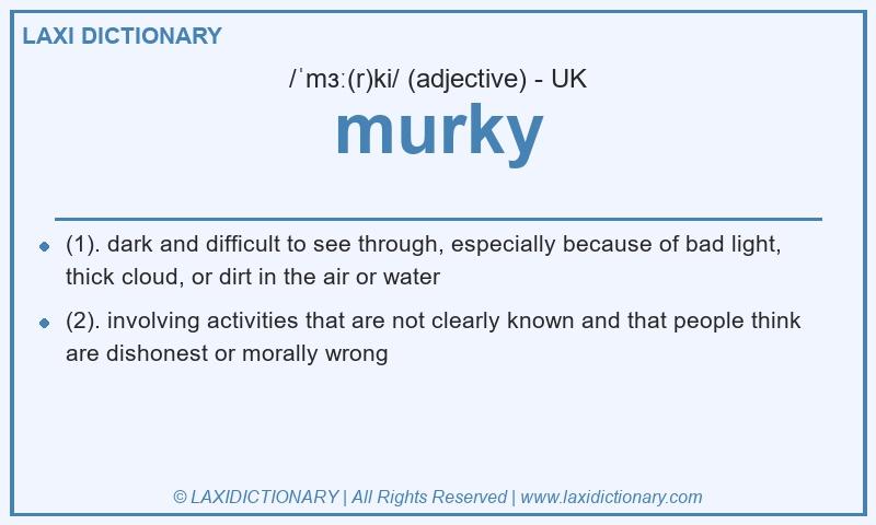 Definition murky in British English