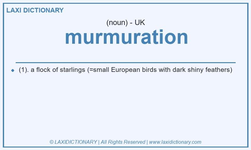 Definition murmuration in British English