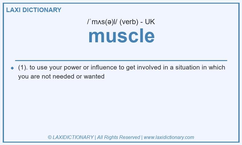 Definition muscle in British English