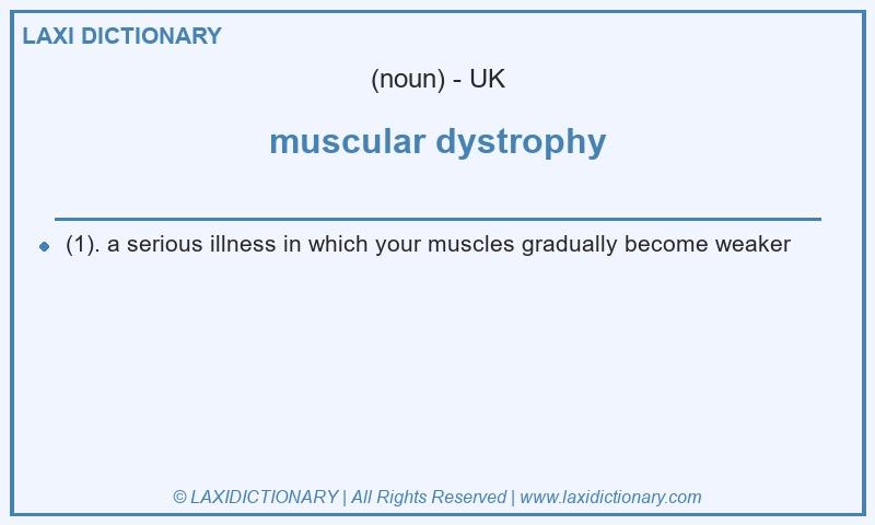 Definition muscular dystrophy in British English