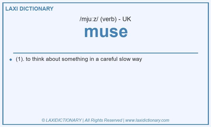 Definition muse in British English