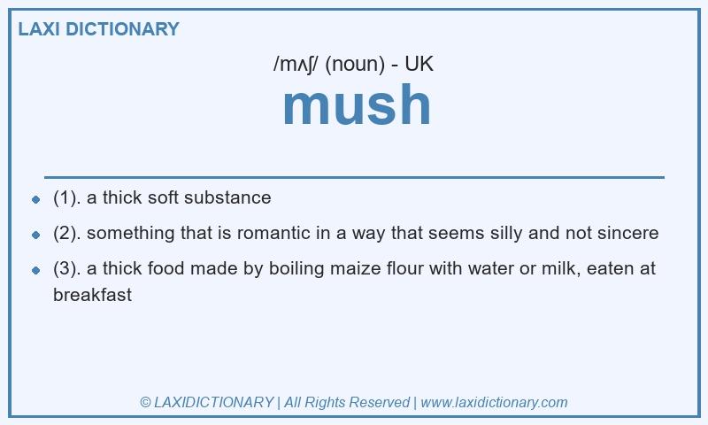 Definition mush in British English