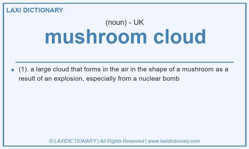 Definition mushroom cloud in British English