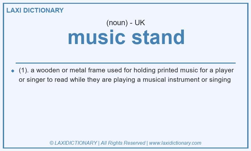 Definition music stand in British English