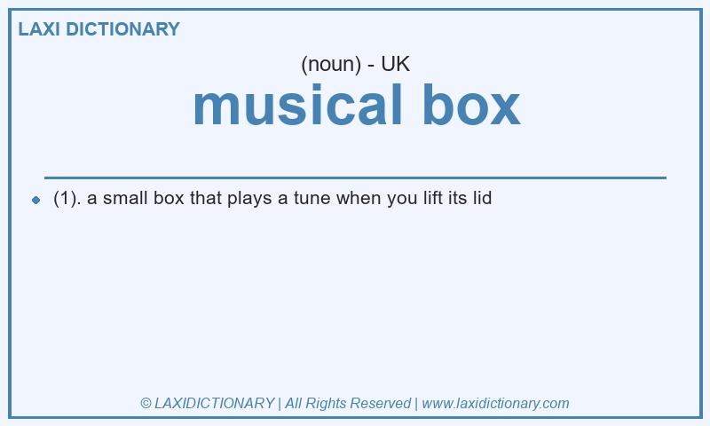 Definition musical box in British English