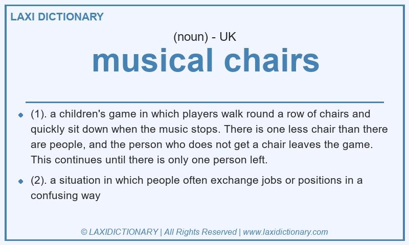 Definition musical chairs in British English