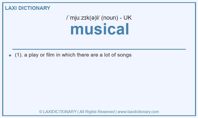 Definition musical in British English