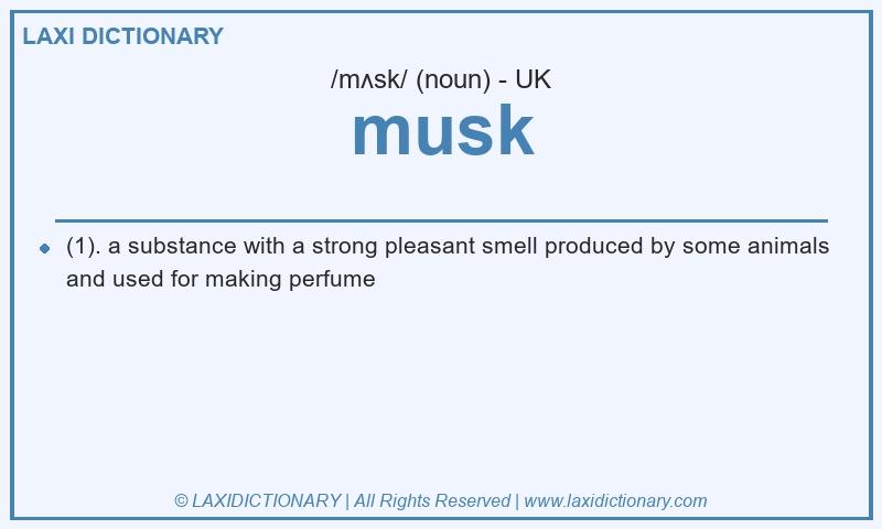 Definition musk in British English