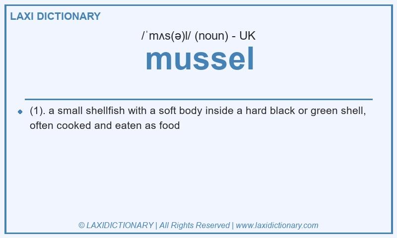 Definition mussel in British English