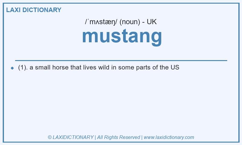 Definition mustang in British English