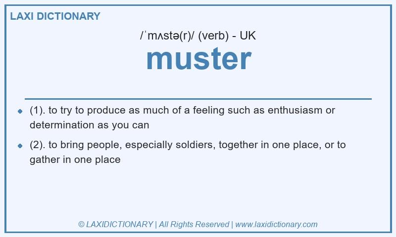 Definition muster in British English