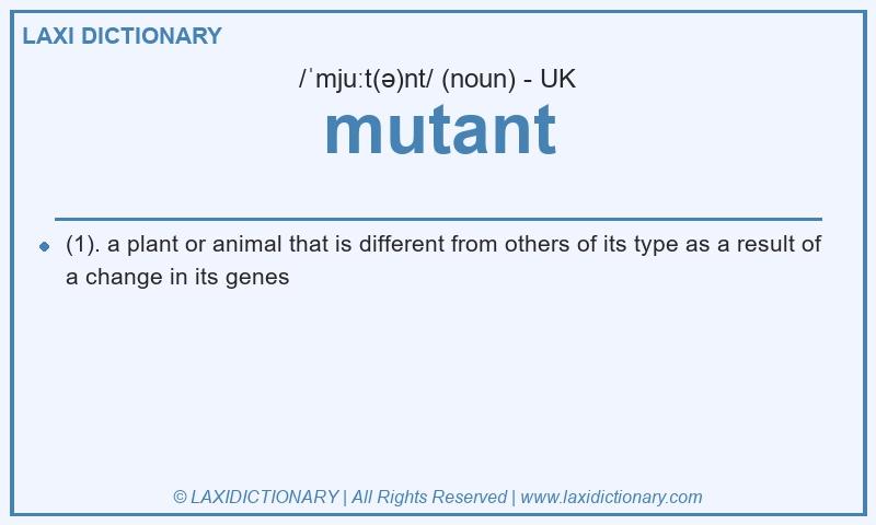 Definition mutant in British English