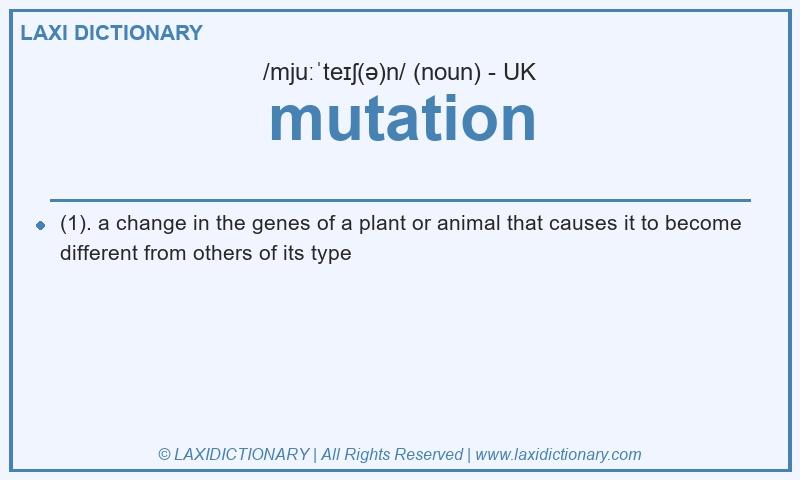 Definition mutation in British English