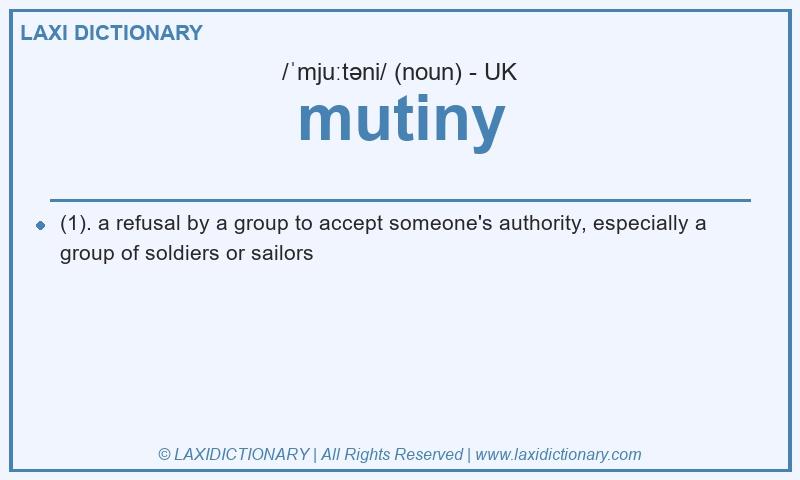 Definition mutiny in British English