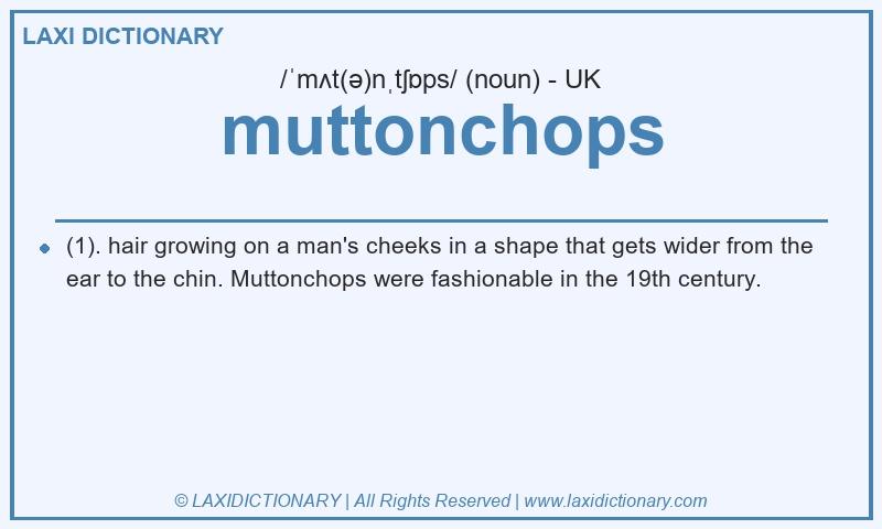 Definition muttonchops in British English