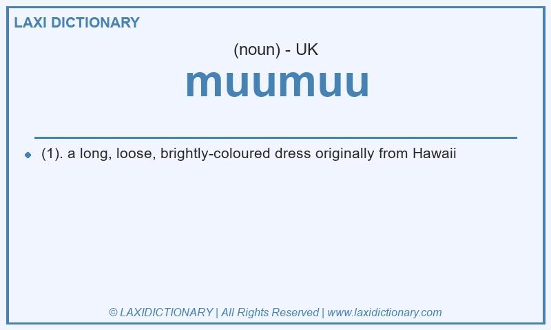 Definition muumuu in British English
