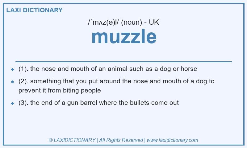 Definition muzzle in British English