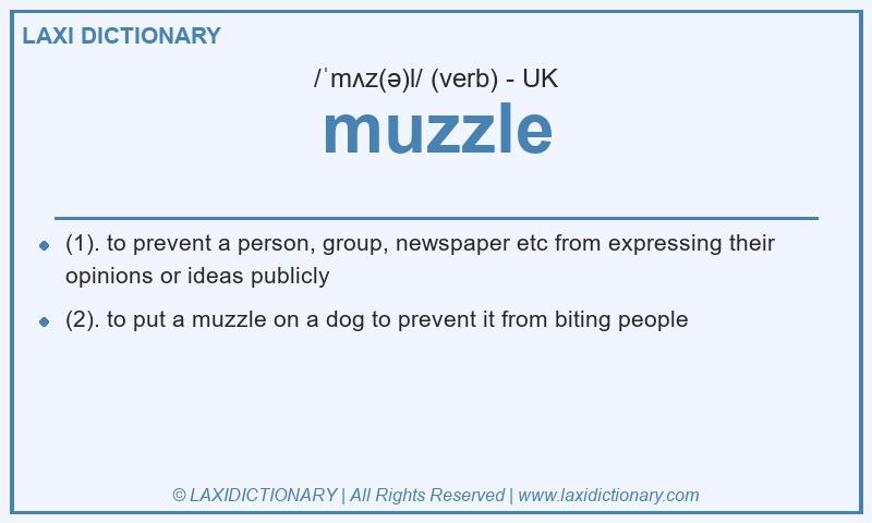 Definition muzzle in British English