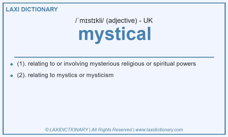 Definition mystical in British English