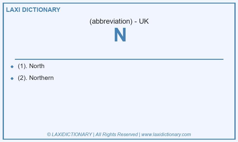 Definition N in British English