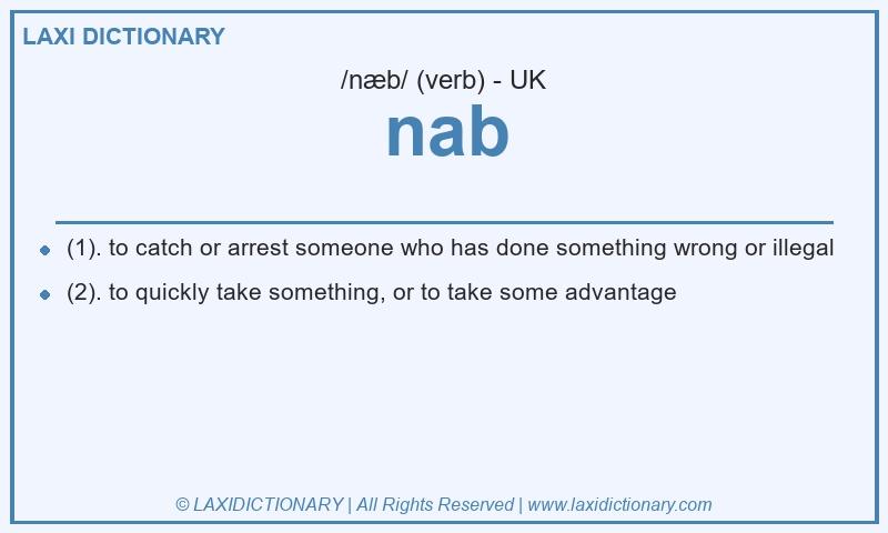Definition nab in British English