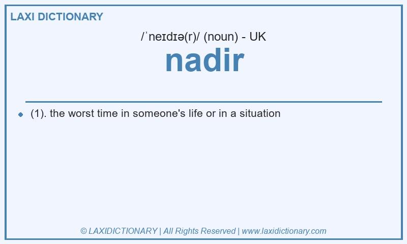 Definition nadir in British English