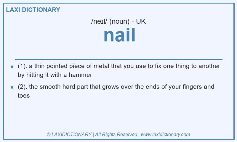 Definition nail in British English