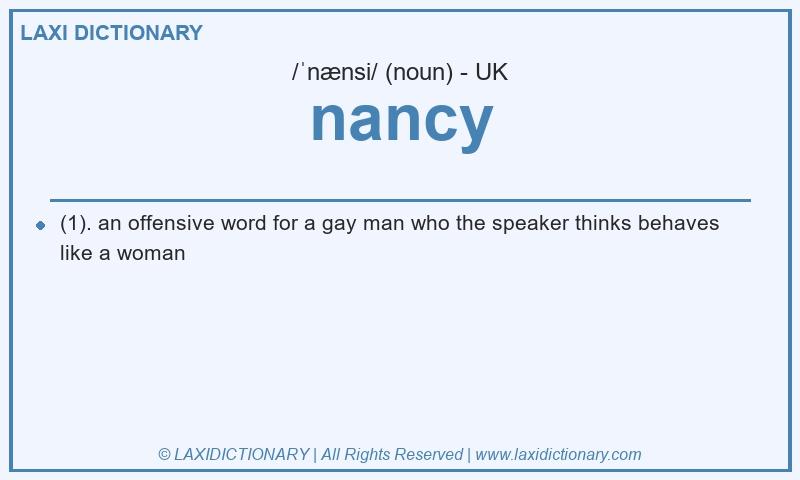 Definition nancy in British English