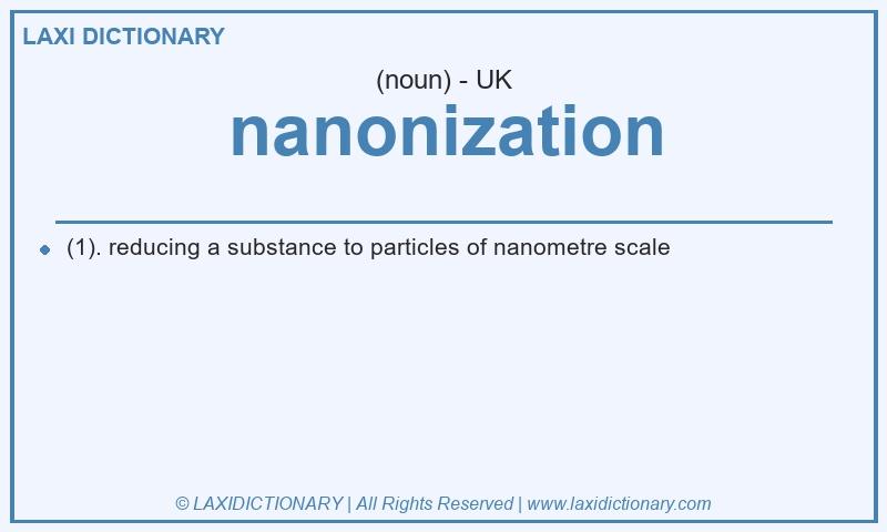 Definition nanonization in British English