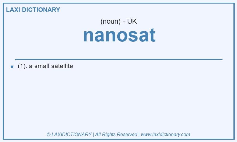 Definition nanosat in British English