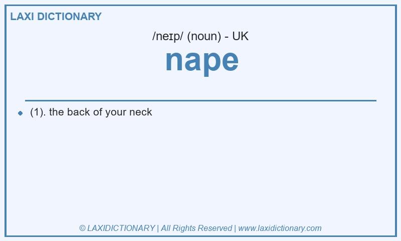 Definition nape in British English