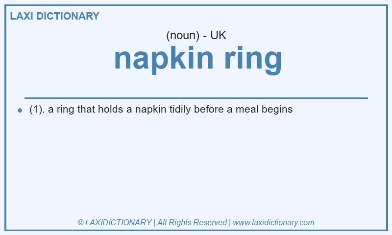 Definition napkin ring in British English