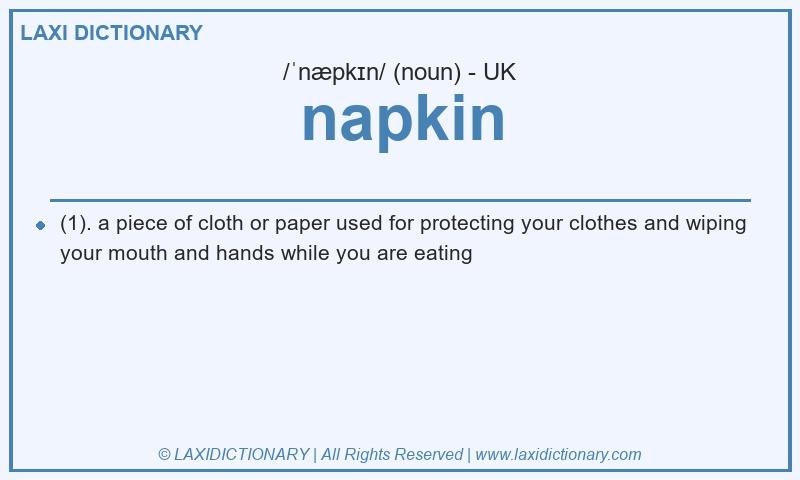 Definition napkin in British English