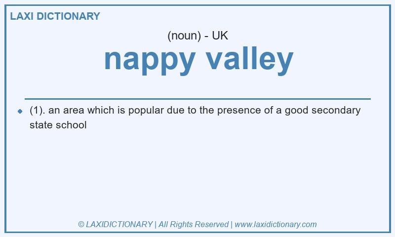 Definition nappy valley in British English