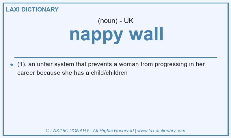 Definition nappy wall in British English