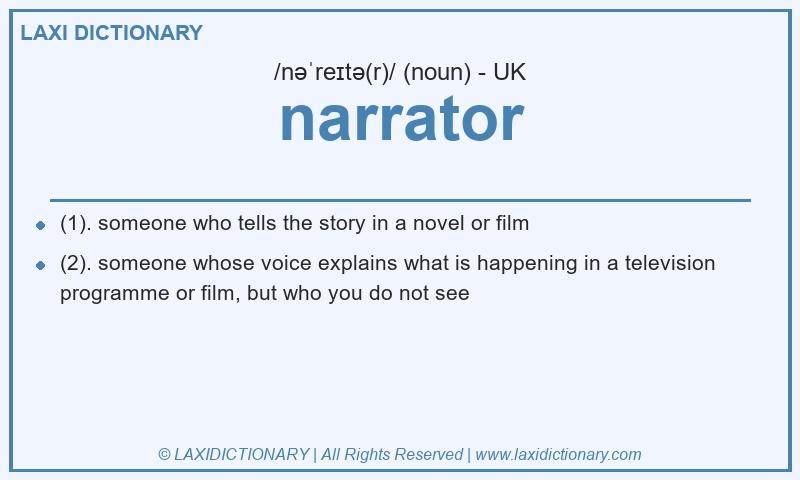 Definition narrator in British English
