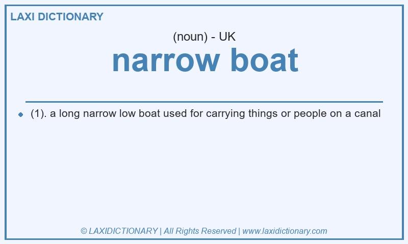 Definition narrow boat in British English