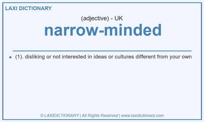 Definition narrow-minded in British English