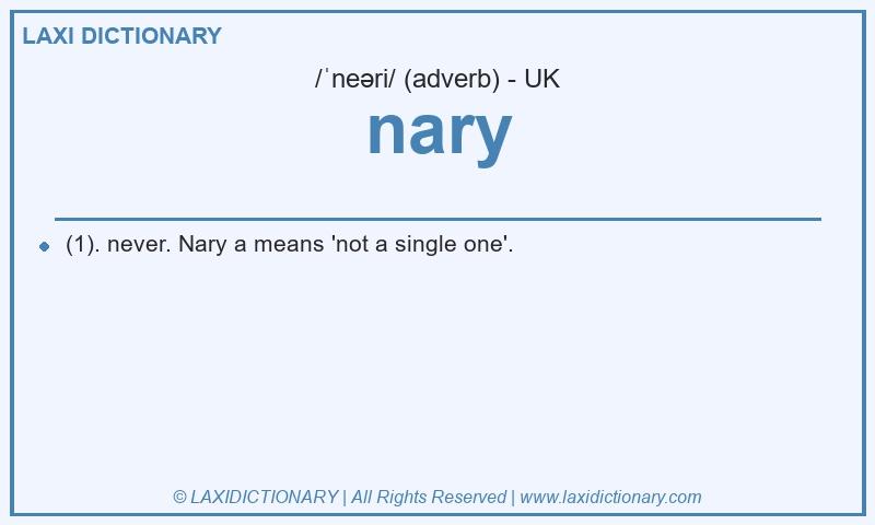 Definition nary in British English