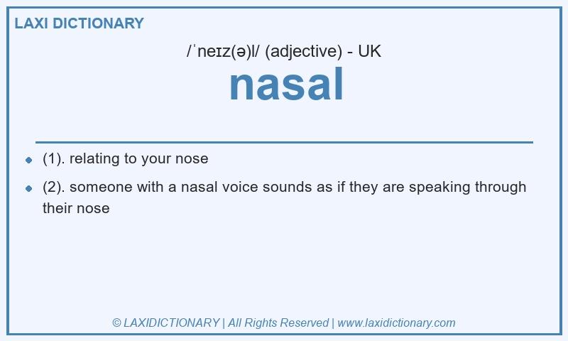 Definition nasal in British English
