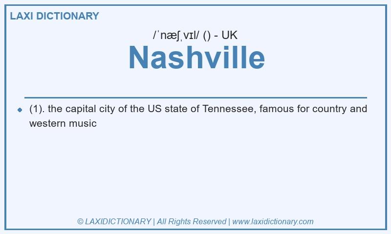 Definition Nashville in British English