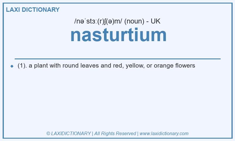 Definition nasturtium in British English