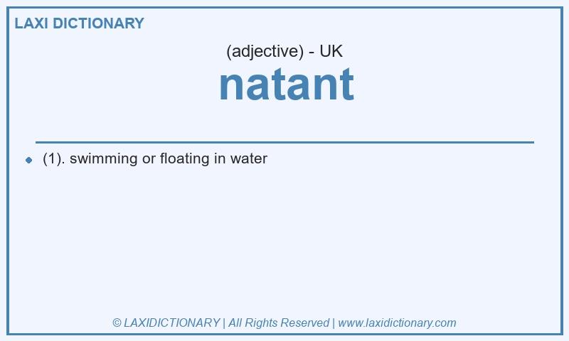 Definition natant in British English