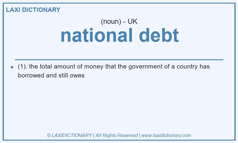 Definition national debt in British English