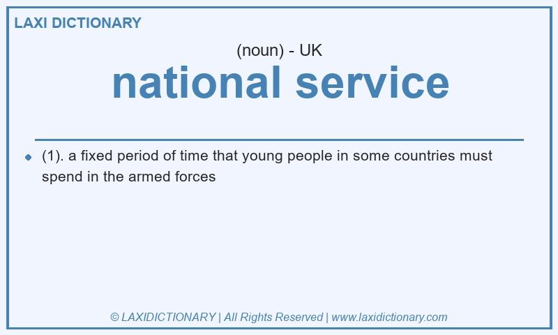 Definition national service in British English