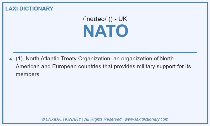 Definition NATO in British English