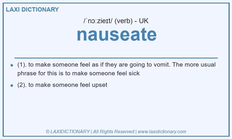 Definition nauseate in British English