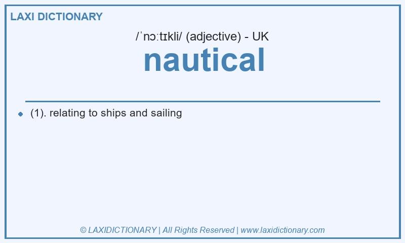 Definition nautical in British English