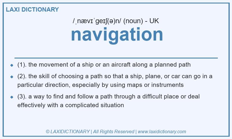 Definition navigation in British English